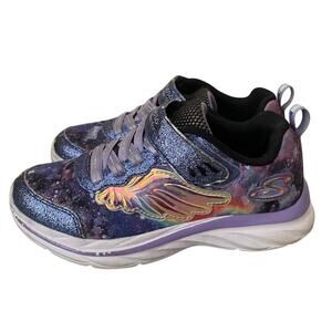 Skechers Magical Collection Air Cooled Kids Girls Size 12 Purple Black Sneakers